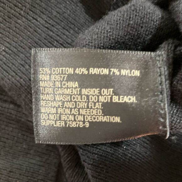 Worthington Top Women’s S Black Sequin Knit Blouse Casual Career Night Out - Picture 7 of 10